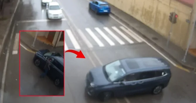 Sürücü görün hansı üsula əl atıb qaydanı pozdu ANBAAN VİDEO