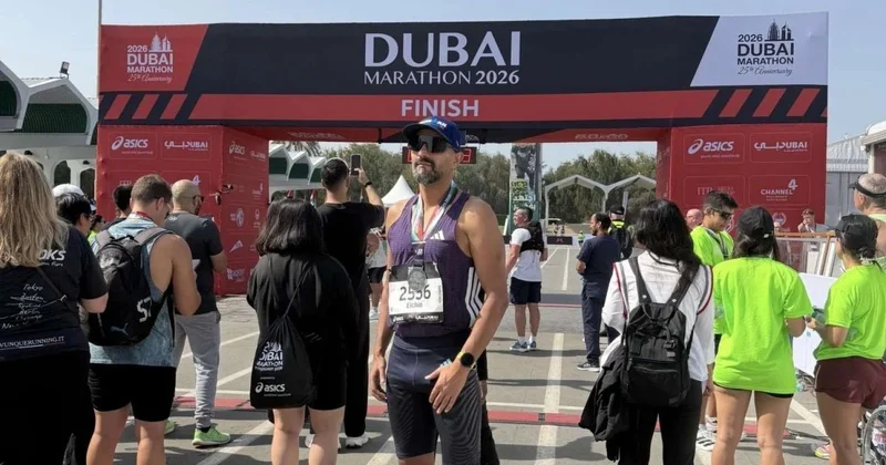Dubayda marafon keçirildi Azərbaycanlı idmançı yüksək nəticə göstərdi FOTOLAR