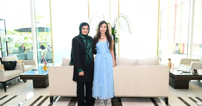 Leyla Əliyeva Əbu Dabidə əfqanıstanlı qadın hüquqları fəalı və tədqiqatçısı Zarqa Yaftalı ilə görüşüb