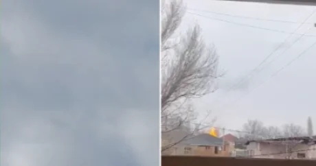 Новые кадры падения иранских дронов в Нахчыване ВИДЕО