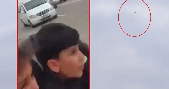 İranın molla rejimi tərəfindən atılan dronlardan birinin məktəb yaxınlığına düşməsinin ANBAAN GÖRÜNTÜSÜ