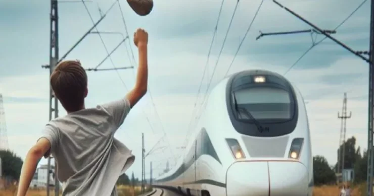 Sərnişin qatarlarına daş atıb şüşələri sındırdılar