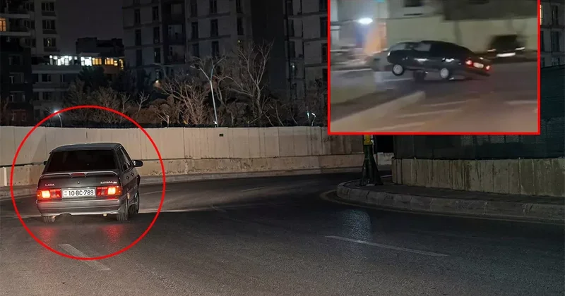 В Баку арестован автохулиган, публиковавший свои выходки в TikTok