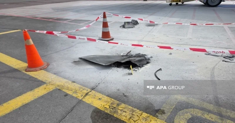 Взлетно посадочная полоса Нахчыванского аэропорта также пострадала при атаке иранских дронов ФОТО