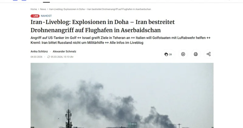 Almaniya mediası Azərbaycan ərazisinə PUA hücumlarına geniş yer verib