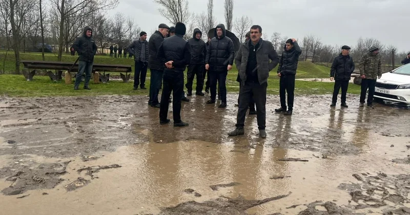 Kənd sakini Faiq Rəsulovu aparan Quru çaya baxış keçirildi FOTO