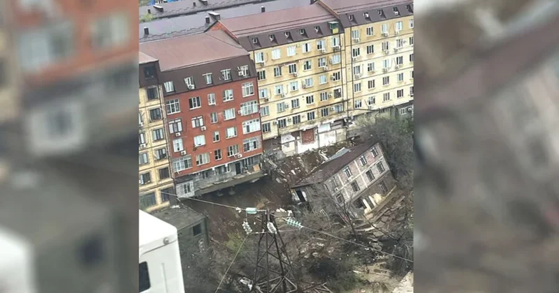 В Махачкале жилой дом обрушился из за подтопления