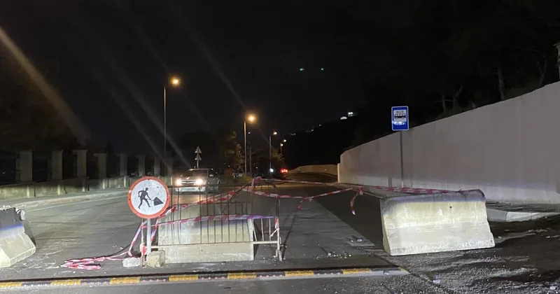 Bakıda bu yol BAĞLANDI Sürüşmə təhlükəsi var FOTOlar