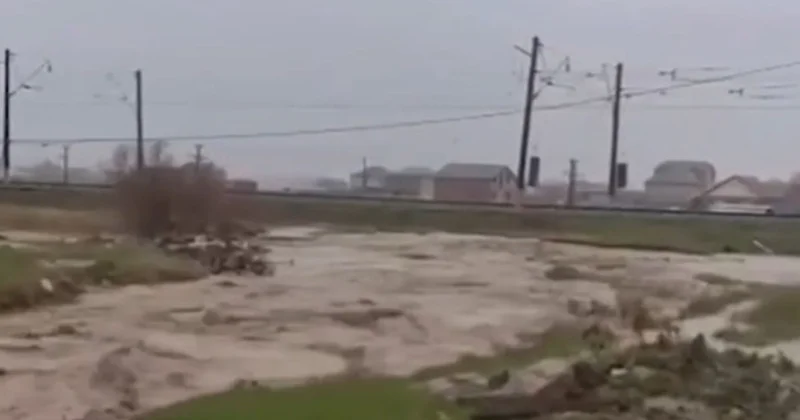 Dağıstana bir həftədə ikinci dəfə sel gəldi Fotolar