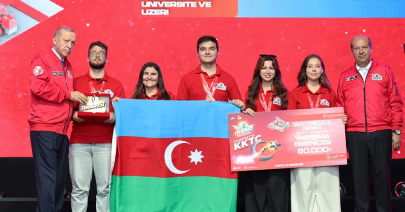 Türkiyə və Şimali Kipr liderləri “TECHNOFEST 2025”də Azərbaycan komandasını mükafatlandırıblar