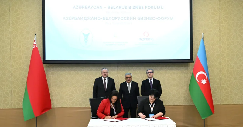 Azərbaycan Belarus biznes forumu çərçivəsində bir sıra sənədlər imzalanıb