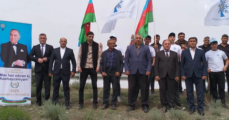Göygöl rayonunda Ulu Öndər Heydər Əliyevin 102 illiyinə həsr olunmuş ağacəkmə aksiyası keçirilib