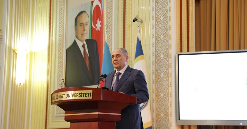 Tahir Budaqov Heydər Əliyevə həsr olunmuş konfransda çıxış etdi FOTOLAR