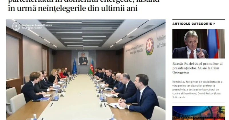 Rumıniya mediası: Aİ və Azərbaycan tərəfdaşlığı gücləndirir