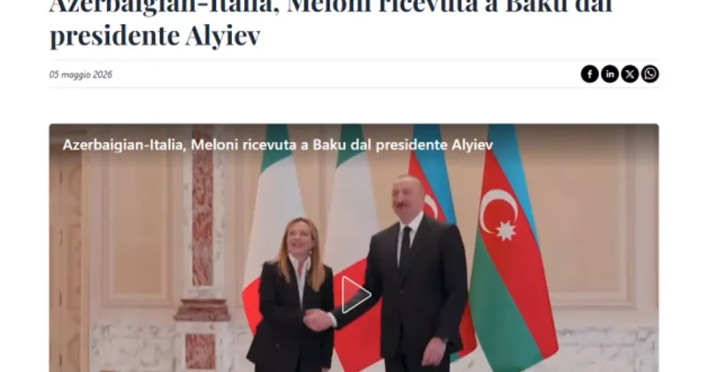 Международные СМИ широко осветили переговоры Джорджи Мелони с Ильхамом Алиевым ФОТО