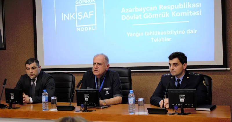 Yanğın təhlükəsizliyi üzrə bilik və bacarıqların artırılması məqsədilə Mərkəzi Gömrük Hospitalında təlim keçirilib
