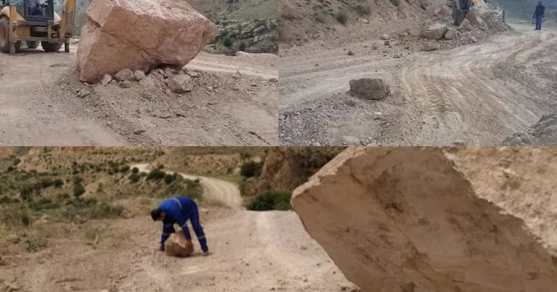 Şərurun kənd yolunda qaya uçqunu olub