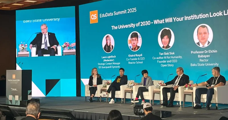 BDU nun rektoru “EduData Summit 2025” tədbiri çərçivəsində keçirilən sessiyada çıxış edib