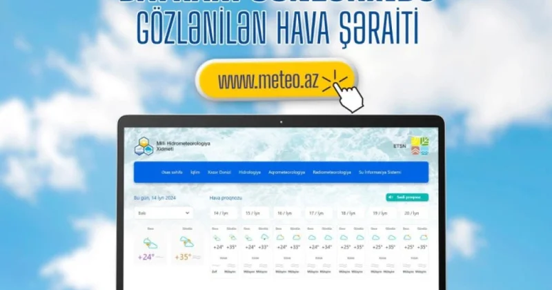 Bayram günlərində müşahidə ediləcək hava haqqında məlumat açıqlanıb