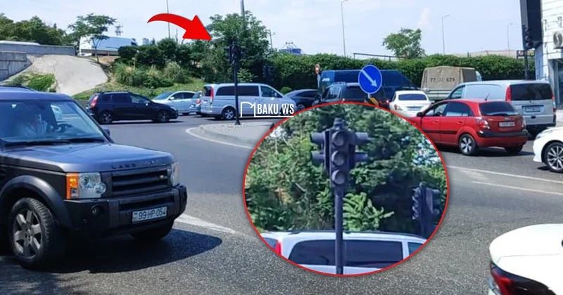 Bakının bu ərazisində işıqlar söndü, işıqfor işləmədi