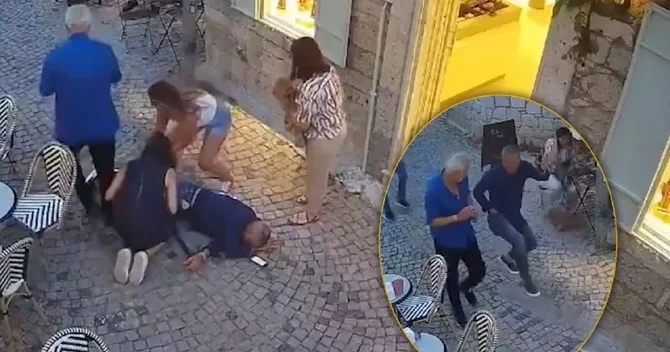 İzmirdə küçədə iş adamına silahlı hücum ANBAAN GÖRÜNTÜ