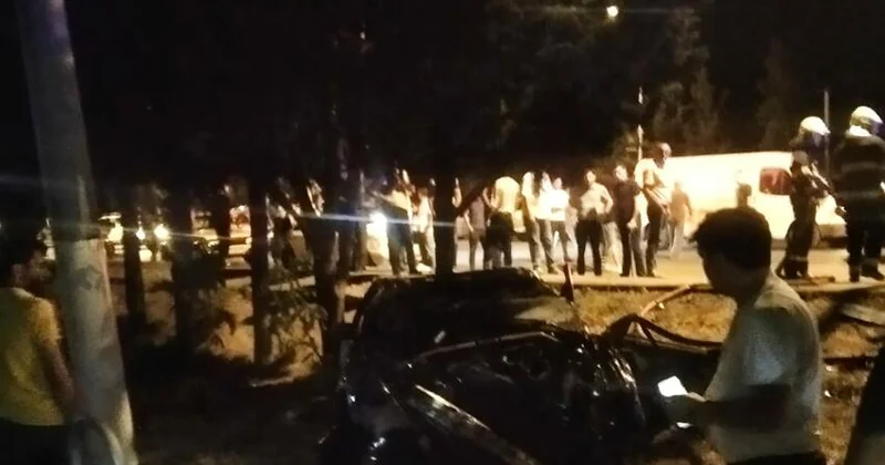 Toy kortejində olan BMV aşdı Yaralılar var / FOTO