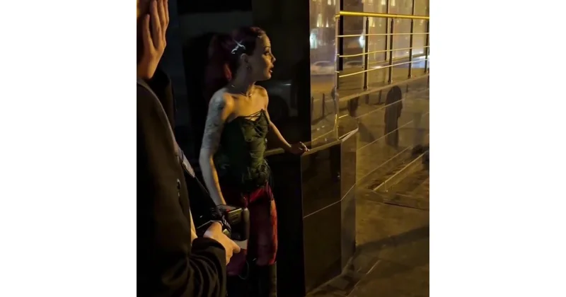 Bakıda model fotosessiya zamanı gərgin anlar yaşadı VİDEO