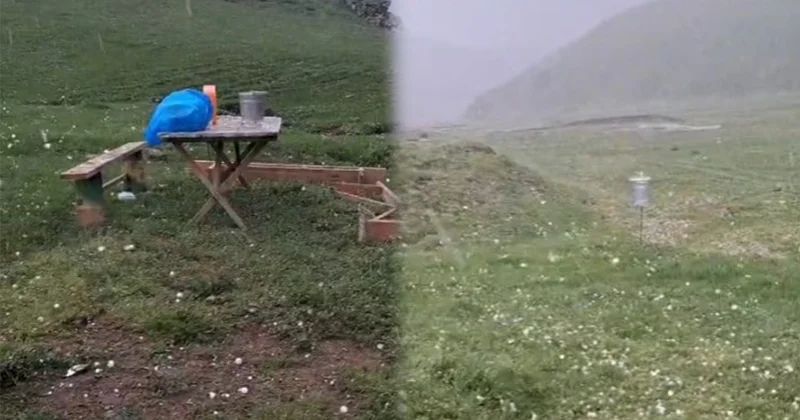 Xoşbulağa dolu yağdı Video