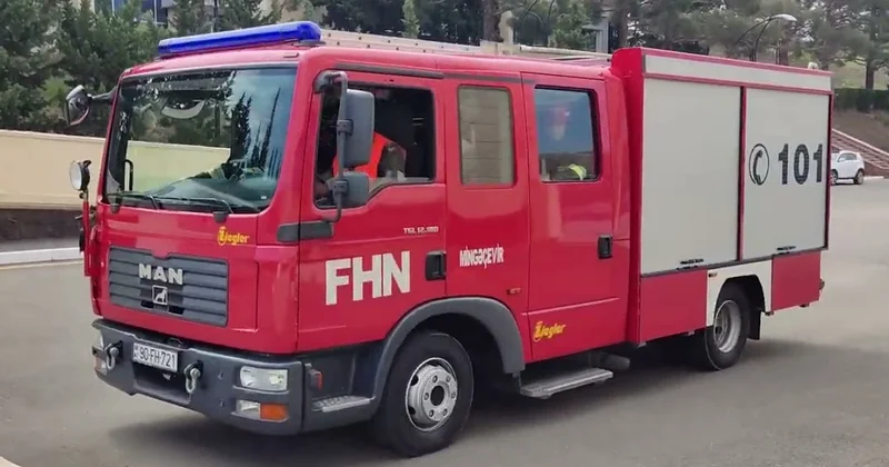 Пожар в поселке Бакиханова