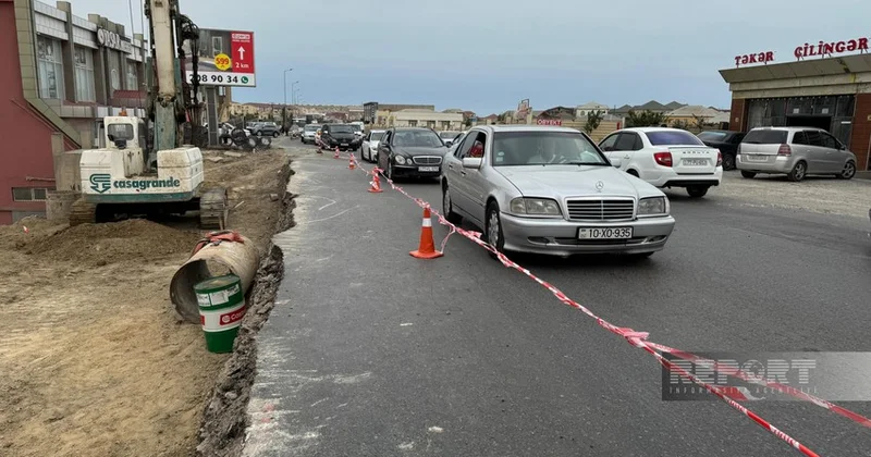 Sumqayıtla Abşeronu birləşdirən körpünün ətrafı genişləndirilir FOTOLAR
