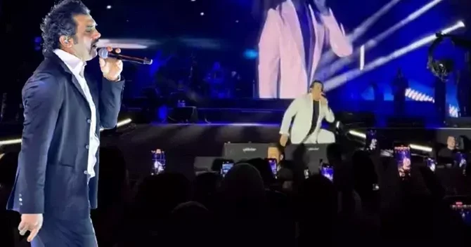 Bayhan konserti zamanı səhnədə yıxıldı ANBAAN GÖRÜNTÜ