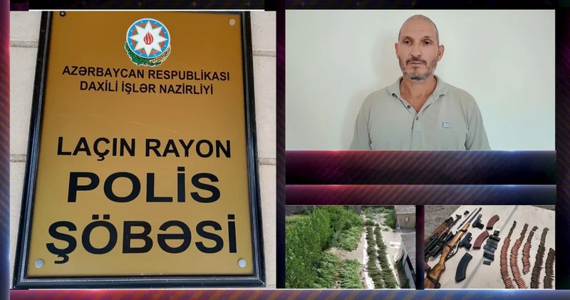 Laçın Rayon Polis Söbəsinin əməkdaşları 300 ə yaxın çətənə bitkisi və silah sursat aşkarlayıb