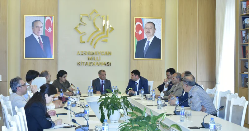 Azərbaycanda səfərdə olan mərakeşli jurnalistlər Milli Kitabxananın qonağı olub