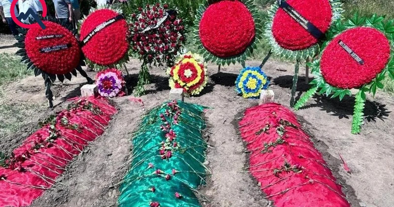 Ata və övladları dəfn olundu Bir ailənin faciəsi