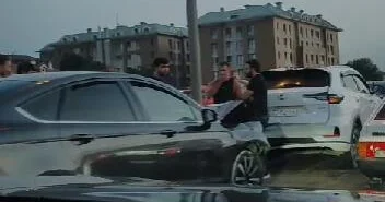 Цепная авария на аэропортовском шоссе ВИДЕО
