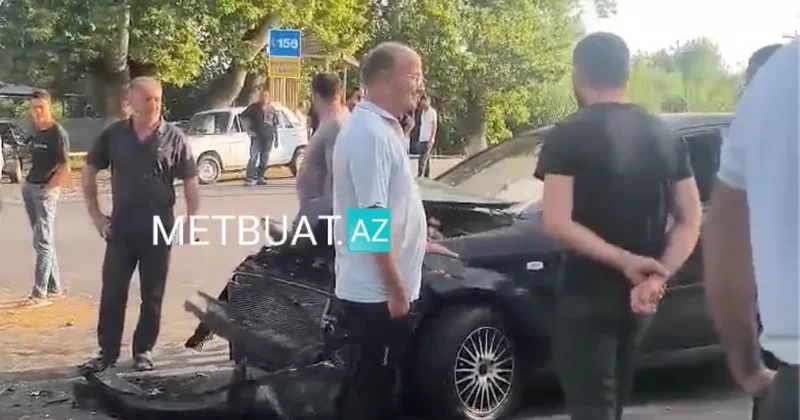 Göyçayda maşın traktorla toqquşdu VİDEO