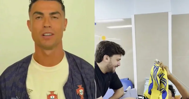 Ronaldodan zəlzələdə ayağını itirən kiçik azarkeşinə təsirli jest Video