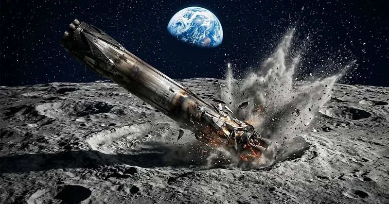 İlon Maskın raketi Ayın səthinə çırpıldı: Yeni krater yarandı
