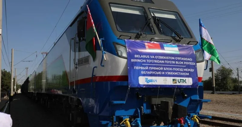 Özbəkistan və Belarus arasında ilk dəmir yolu reysi açıldı