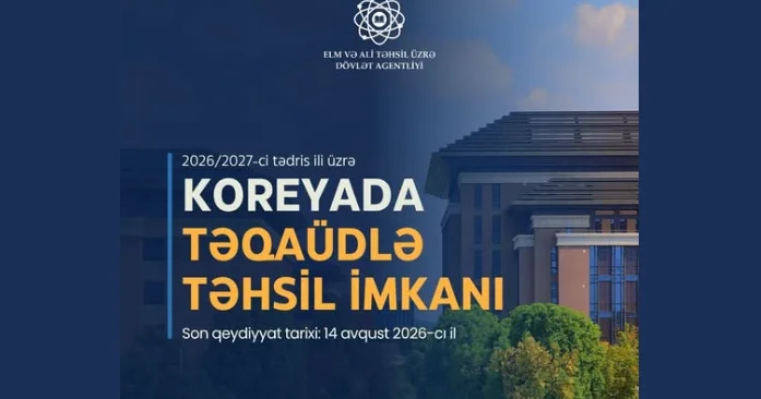Koreyada təqaüdlə magistratura və doktorantura təhsili imkanı
