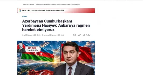 Hikmət Hacıyevin fikirləri Türkiye Gazetesi ndə təhrif olunmuş şəkildə təqdim edilib