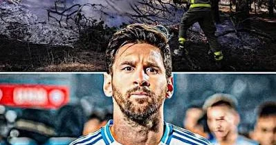 Messi yanğından zərər çəkən əraziyə maddi yardım göstərib