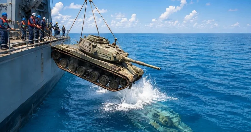 Bu ölkə 100 döyüş tankını dənizə tökdü ŞOK SƏBƏB