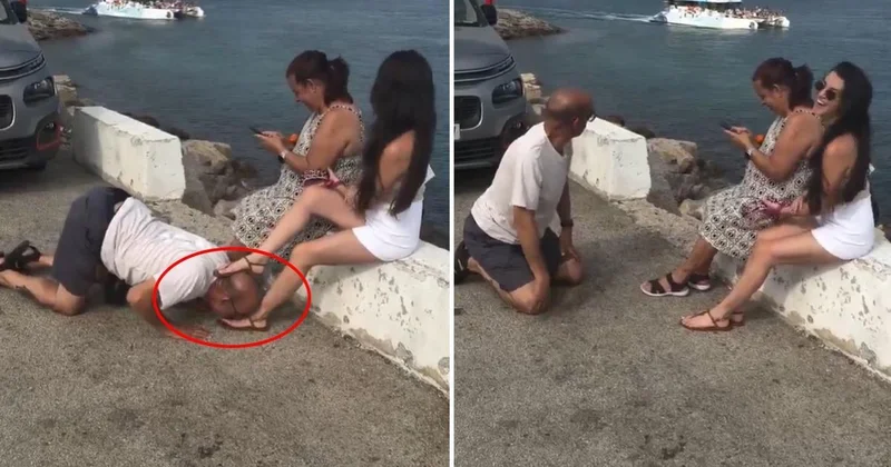 Əvvəlcə qadınların ayaqlarını öpdü, sonra hürməyə başladı