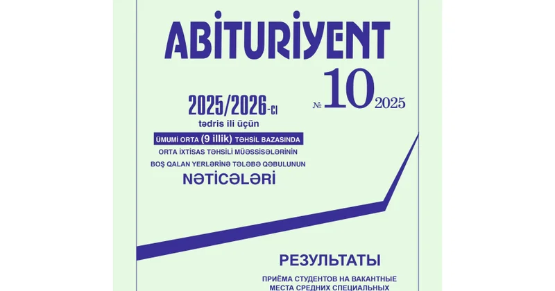 “Abituriyent” jurnalının 10 cu nömrəsi nəşr olunub
