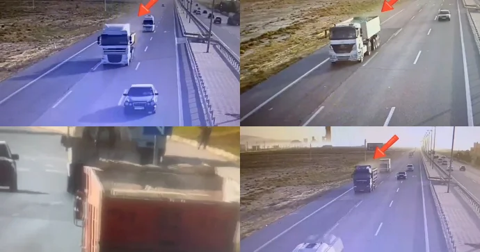Qablaşdırılmamış yük maşınları təhlükə yaradır DYP dən XƏBƏRDARLIQ VİDEO