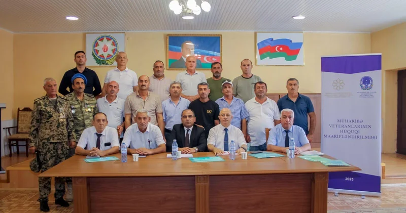 Hacıqabulda müharibə veteranlarının hüquqi maarifləndirilməsi mövzusunda görüş keçirilib