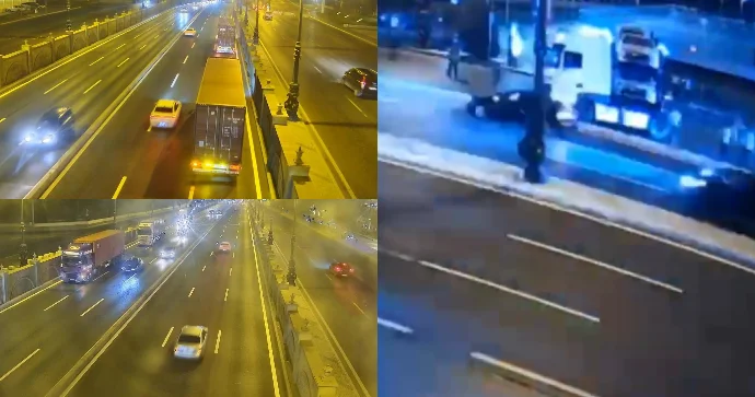 Maşınla dolu TIR Bakının əsas prospektində hərəkəti belə iflic etdi DİN dən VİDEO FOTO