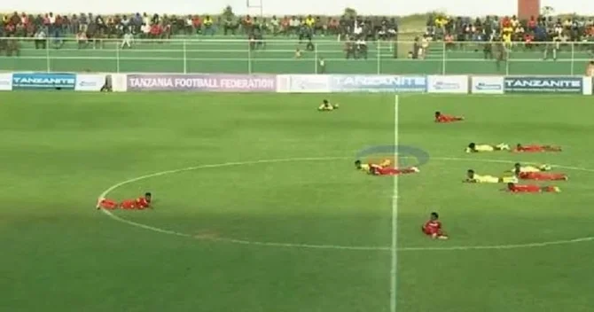 Matç zamanı futbolçulara arılar hücum etdi