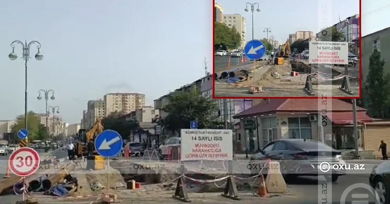Yasamalda əsas küçələrdən birinin qazılmasına AYDINLIQ GƏTİRİLDİ